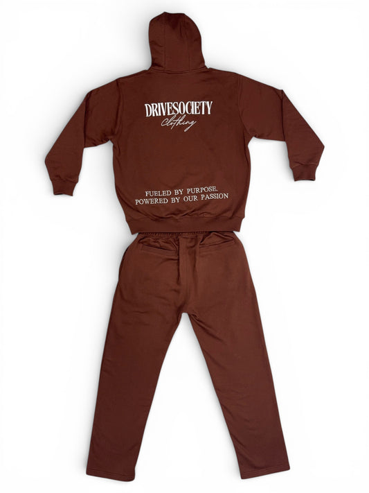 'DriveSociety-Racing' Tracksuit Braun