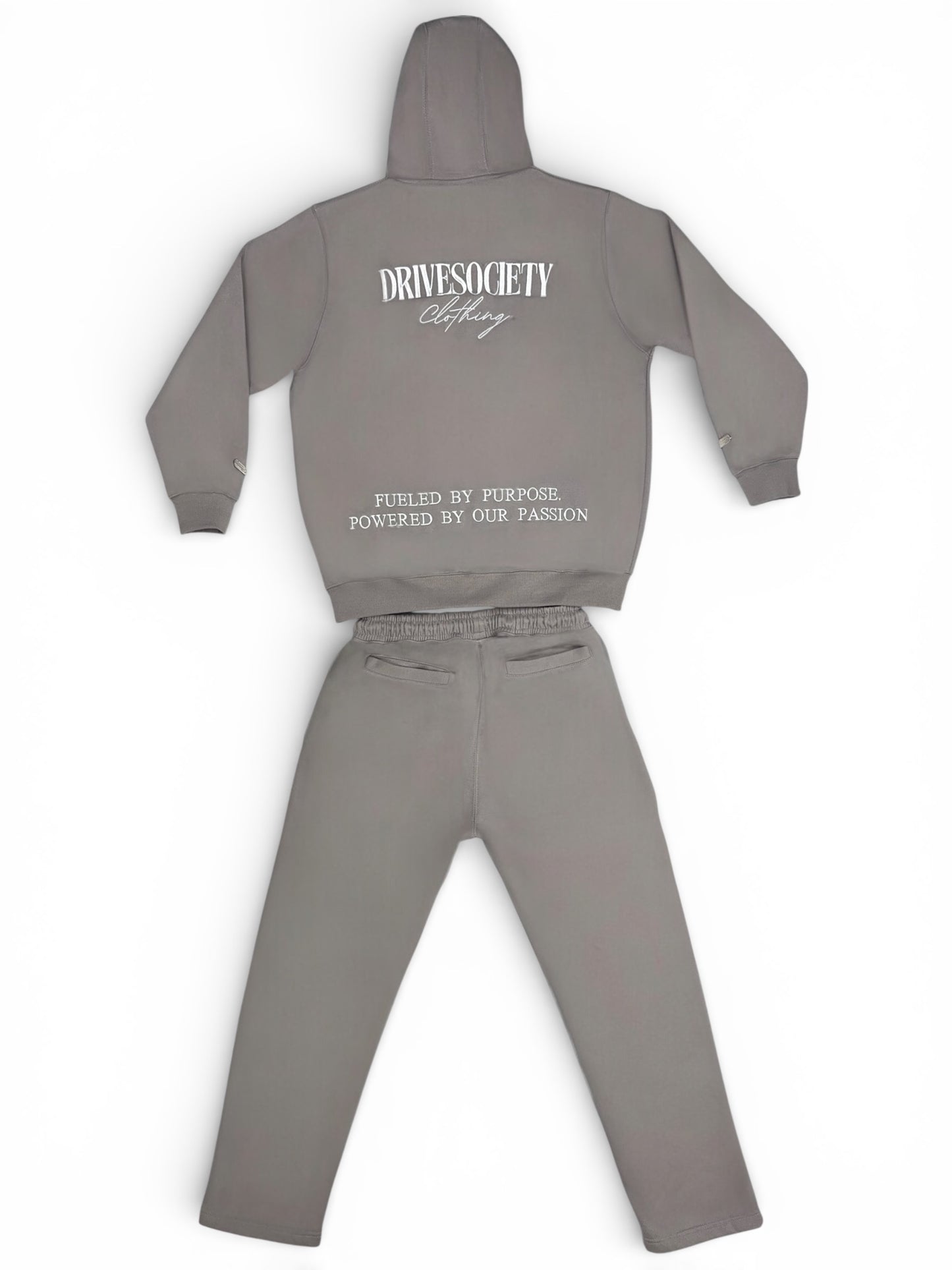 'DriveSociety-Racing' Tracksuit Grau