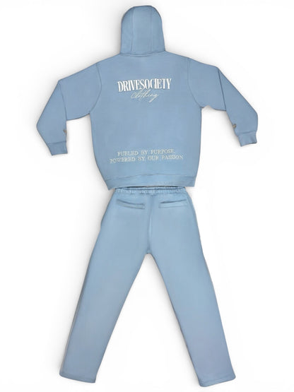'DriveSociety-Racing' Tracksuit Babyblau