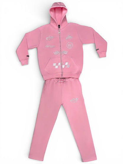 'DriveSociety-Racing' Tracksuit Babypink