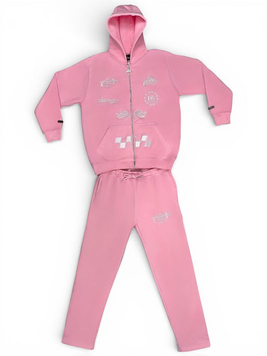 'DriveSociety-Racing' Tracksuit Babypink